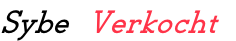 Sybe  Verkocht